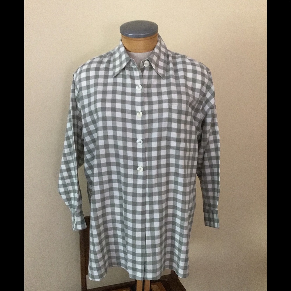 Celadon Green Checked Tunic Shirt